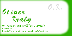 oliver kraly business card